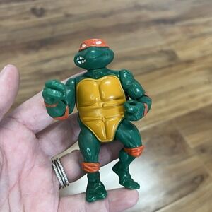 TMNT 1988 Ninja Turtles Michaelangelo Vintage Action‎ Figure Playmates Hard Head